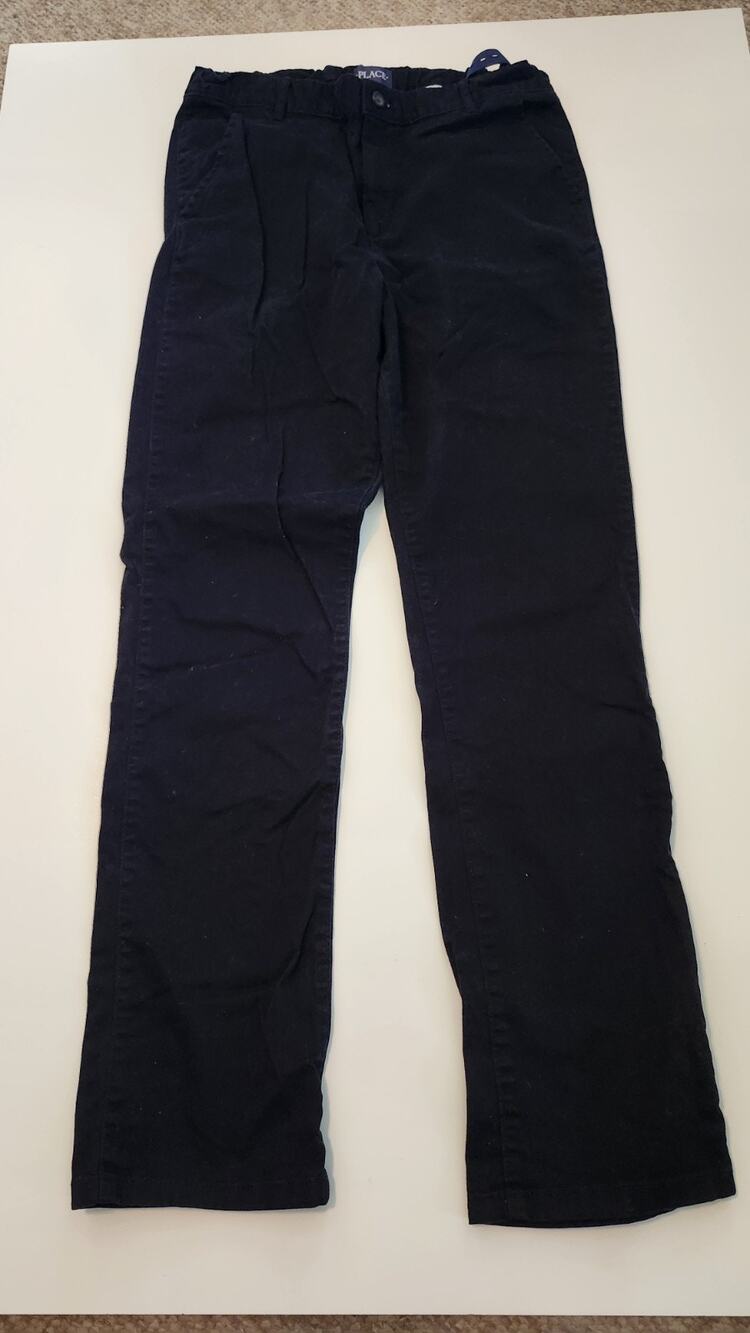 The Children's Place Boys Black Chino Pants Size 20 Husky School Uniform #567